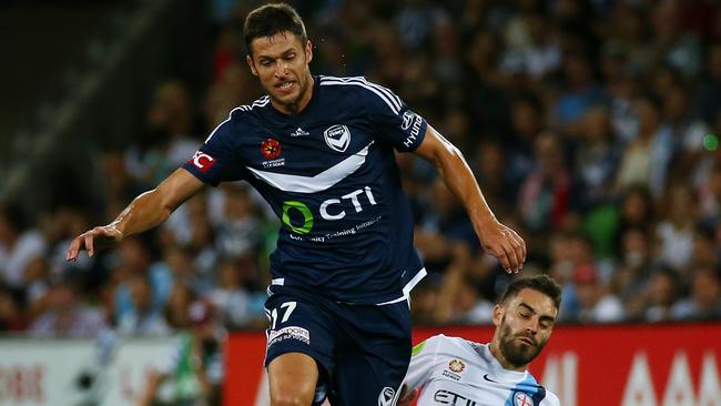 Melbourne Victory's Matthieu Delpierre will head to the Asians Champions League. Picture: George Salpigtidis