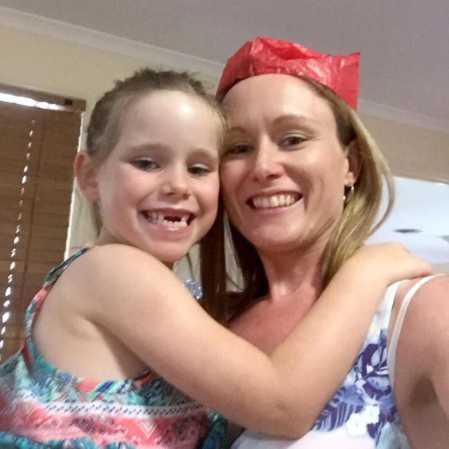 Olivia Douglas with her mother Tegan Mitchell. Picture: Supplied.