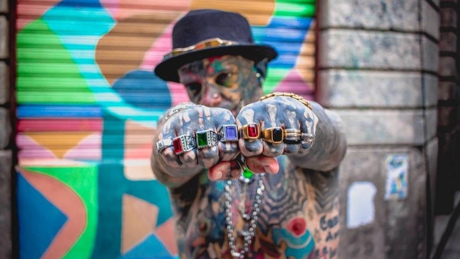 Marcelo Bboy got his first tattoo at just 15 years old and now has over 1500 tattoos across his entire body. Picture: mediadrumworld.com/@marcelobboy