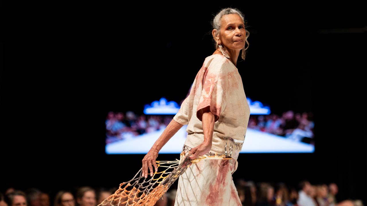 2024 Country to Couture at the Darwin Convention Centre showcases hand-designed First Nations fashion. Picture: Pema Tamang Pakhrin