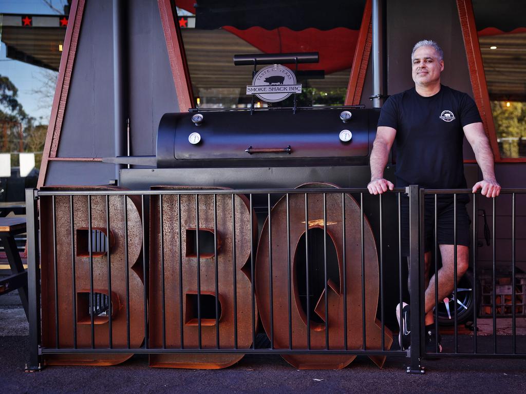 Smoke Shack owner Mehdi Moaddab has been threatened with legal action if he doesn’t stop using his barbecue. Picture: Sam Ruttyn