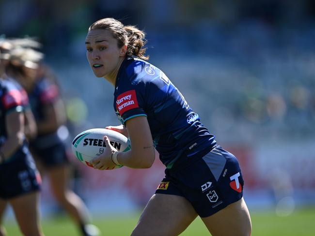 Cowboys star Kirra Dibb impressed with her kicking game. Picture: NRL Imagery