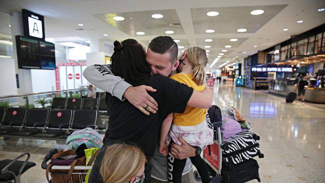 The first passengers arrived at Sydney Airport from New Zealand on October 16. Picture: Adam Yip/ Second Story