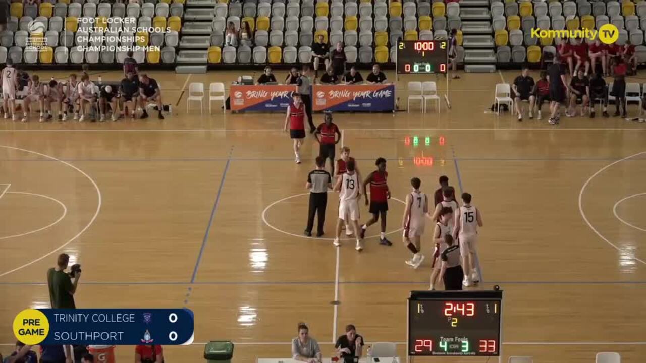 Replay: Trinity College v The Southport School (Men Champ QF)—2024 Basketball Australia Schools Championships Day 3