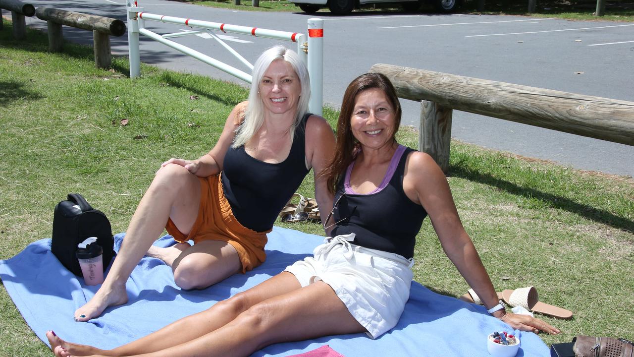 Louise donkin from Reedy creek and Rebecca Sutton from Nerang.. Picture Glenn Hampson