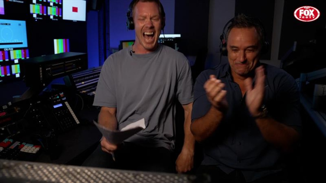 The Fox Footy legends could barely contain themselves.