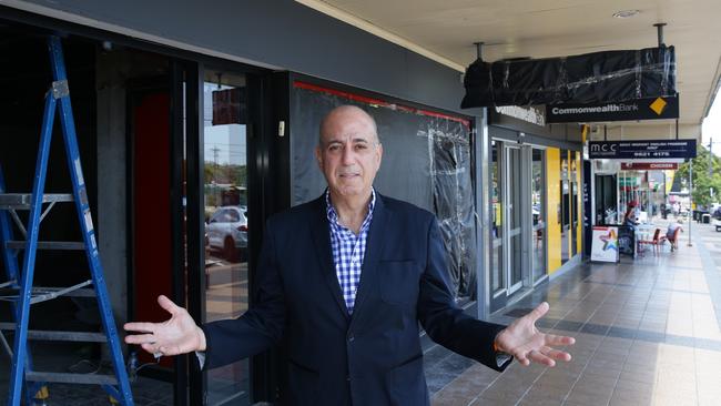 Ex-Parramatta councillor Pierre Esber outside the now closed Westpac bank at Ermington.