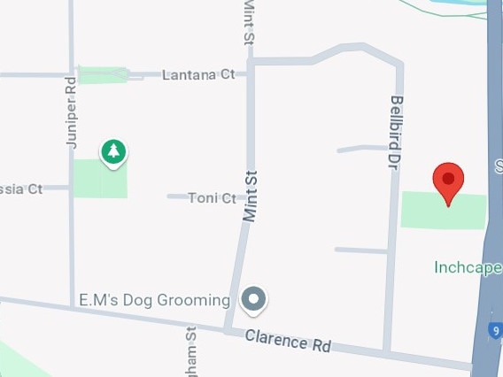 The only access point to the estate is through Clarence Rd. Picture: Google Maps