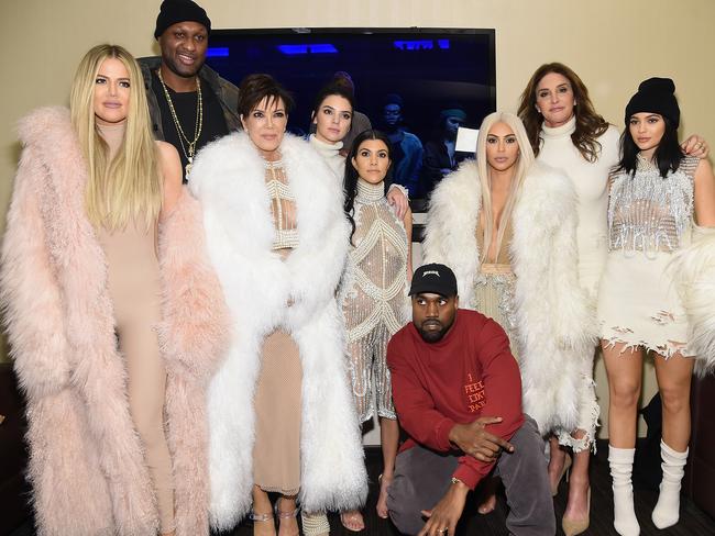 The Kardashians at Kanye West’s Yeezy Season 3 show in New York City. Picture: Jamie McCarthy/Getty Images for Yeezy Season 3