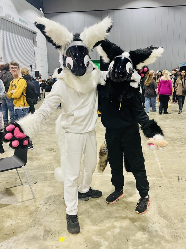 Rhys and Amelie at the Oz Comic Con in Melbourne on Saturday June 8, 2024. Picture: Jack Colantuono