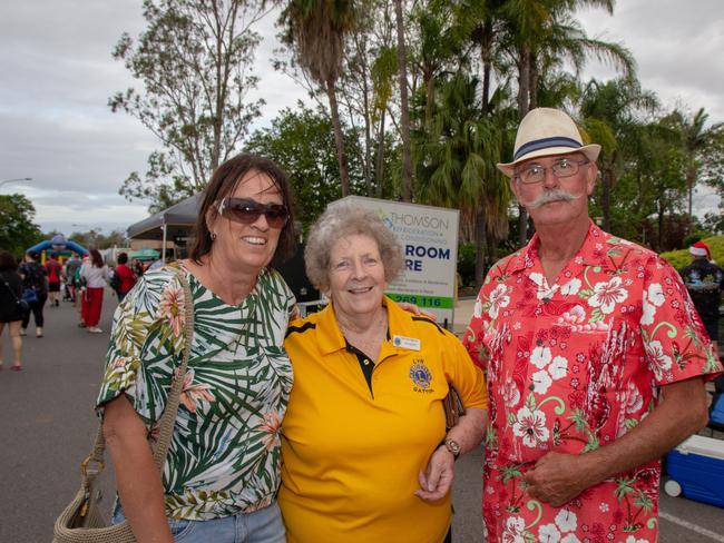 Lesley Rushmer, Jyn Joyner and Peter Bugg at the 2018 Gatton Christmas Carnival