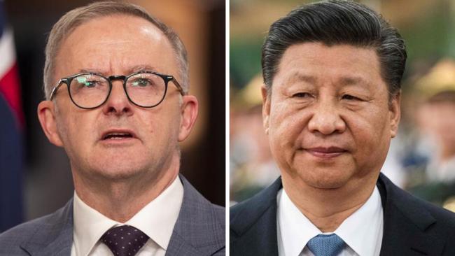 Aussie PM Anthony Albanese and Chinese President Xi Jinping.