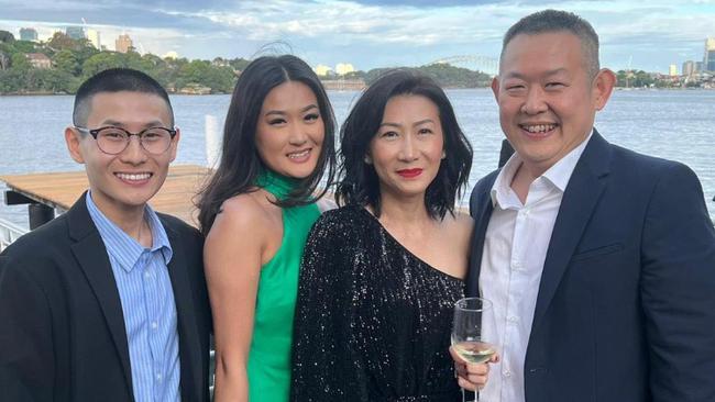 Melvern Kurniawan, 22 (left) with his family. Picture: Supplied/The Daily Telegraph