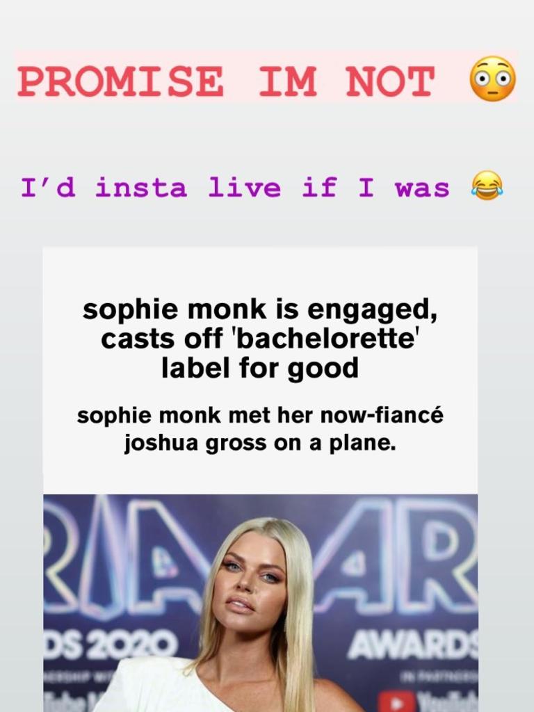 Sophie Monk responds.