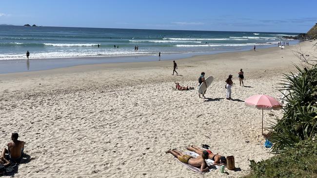 Wategos Beach at Byron Bay shortly after the incident. Picture: Savannah Pocock