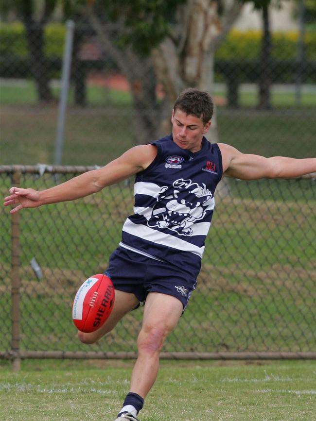 AFLQ at Merrimac Oval. Broadbeach Cats versus Aspley. Cats #1 Dayne Zorko.