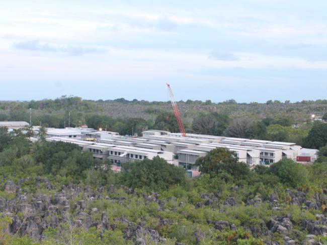 A detention centre under construction.