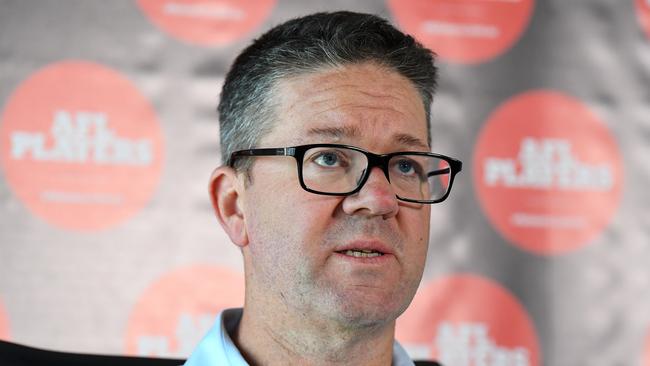 AFL Players’ Association choef executive Paul Marsh said the players knew how much people loved and needed football. Picture: AAP