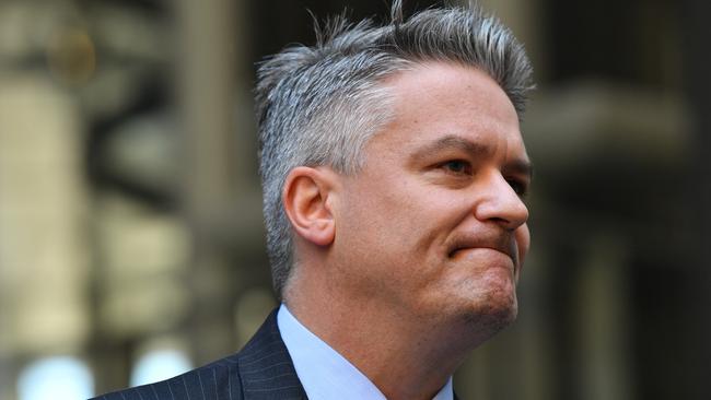 Minister for Finance and Deputy Leader of the Government in the Senate, Senator Mathias Cormann, speaks about the resignation of Sam Dastyari in Sydney today. Picture: AAP