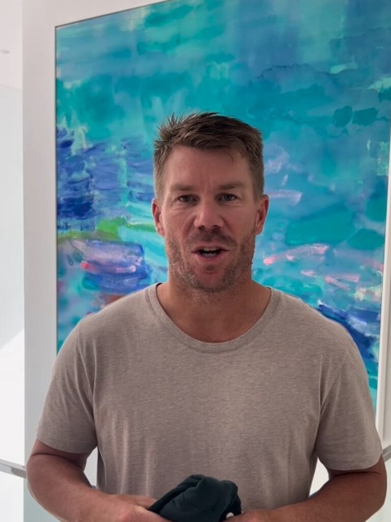 David Warner thanking everyone involved in getting his baggy green back. Source: Instagram