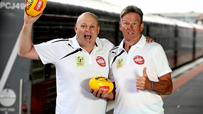 Billy Brownless and fellow AFL Footy Show talent Sam Newman. Picture: Tim Carrafa