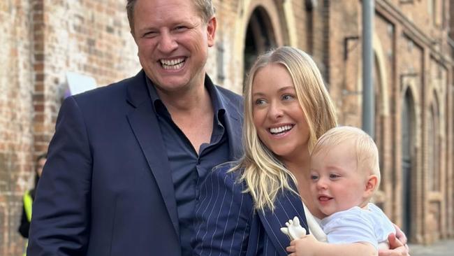 Airlie Walsh with her husband Tom Ferrier and son Petey. Picture: airliewalsh/Instagram