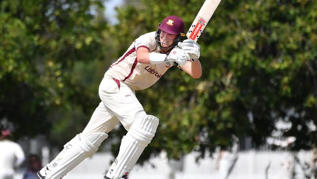 Toombul batsman and Brisbane Grammar School old boy Matt Renshaw playing for Toombul last month.. Picture, John Gass