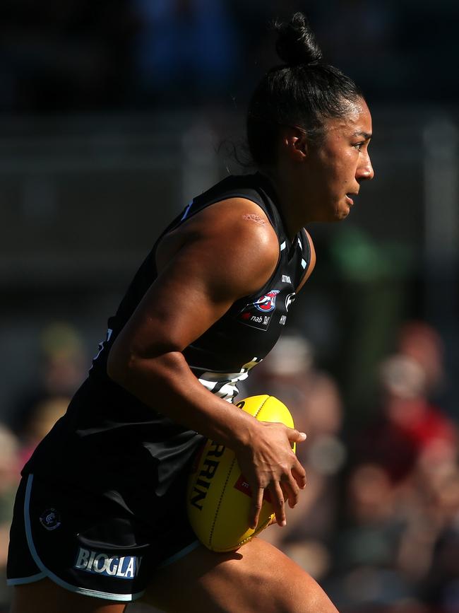 Carlton AFLW star Darcy Vescio. Picture: AAP/Hamish Blair