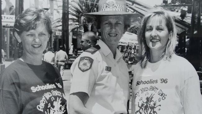 Preparing for Schoolies 1997 (L-R) Sue Giffin , Snr Sgt Margaret Grummit and Judi Vickerman