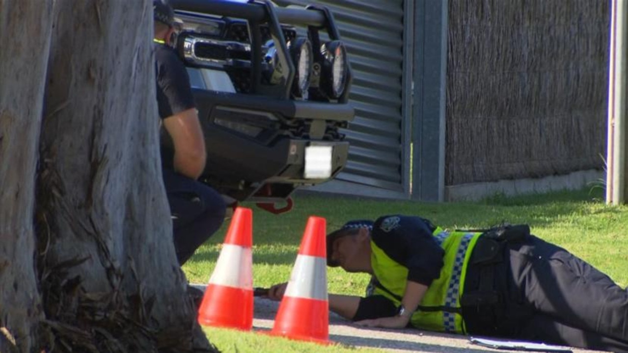 A child has been rushed to hospital with life-threatening injuries from being hit by a ute in the driveway of a home in Adelaide’s inner-south. Picture: 7NEWS