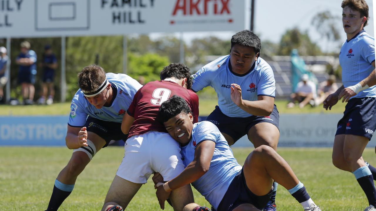 Round 3 Super Rugby U16 between NSW Waratahs U16 v QLD Reds U16 at Forshaw Rugby Park, Sylvania Waters - Sunday 15th October 2022. © Karen Watson