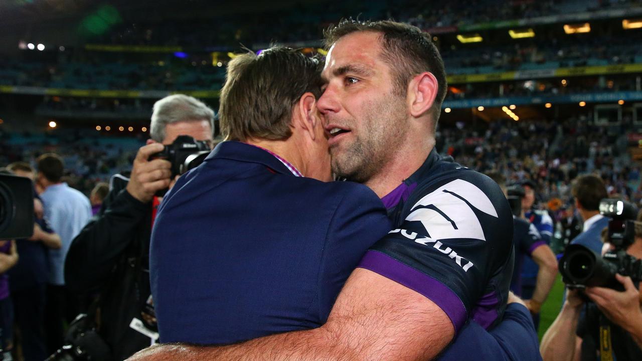 Cameron Smith and Craig Bellamy both knocked back big offers from Brisbane. Pics Adam Head