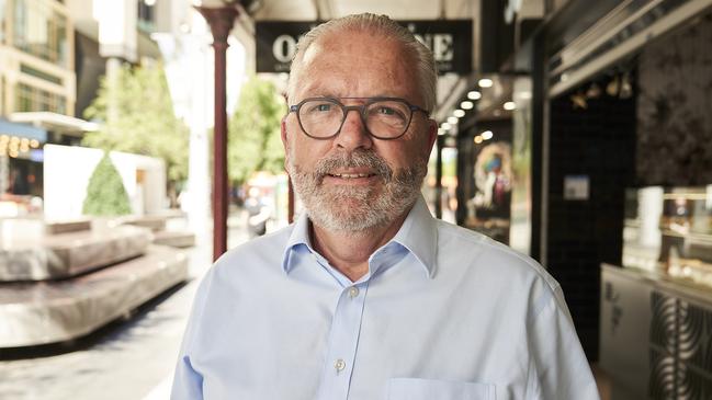 Colin Shearing in Rundle Mall, ahead of running for state parliament. Picture: Matt Loxton