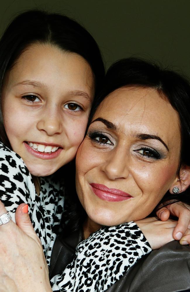 Anita Ciancio with daughter Montana, who was abducted from a suburban shopping centre 10 years ago. Montana is now 10. Picture: Tim Carrafa