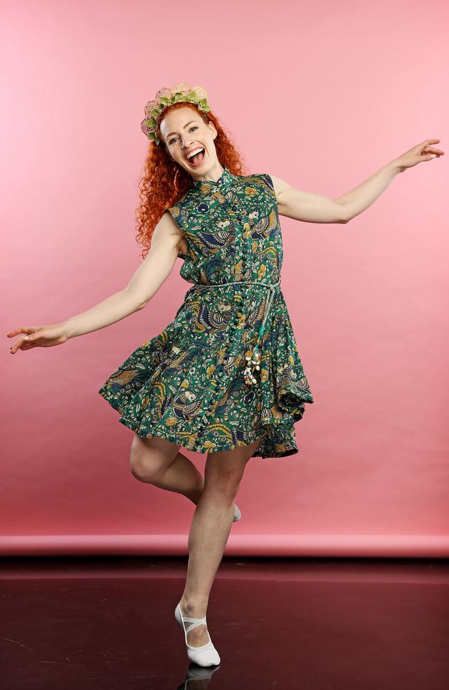 Yellow Wiggle Emma Watkins wants to encourage deaf children to learn how to dance. Picture: Tim Hunter