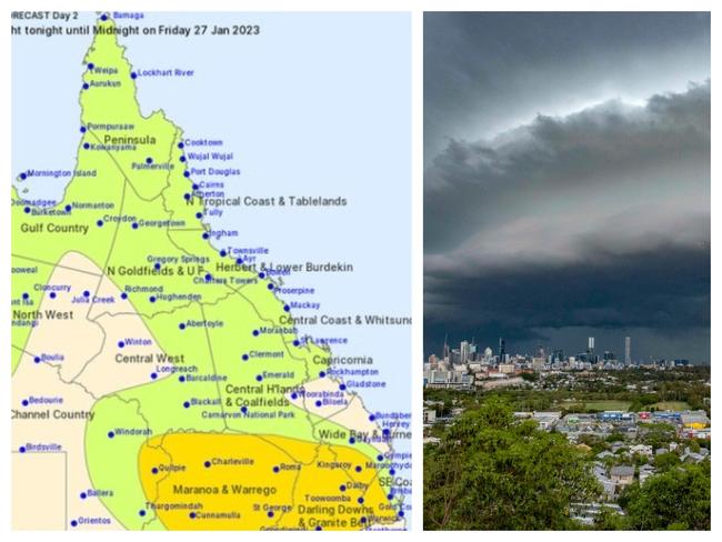 Storm activity is forecast for much of Queensland on Friday.