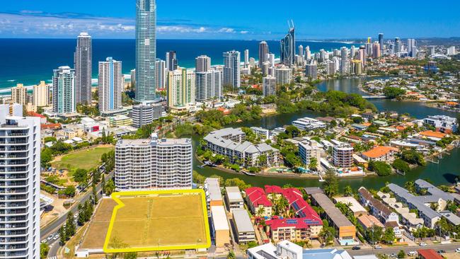 Surfers Paradise Bowls Club site on Peninsular Drive, Gold Coast