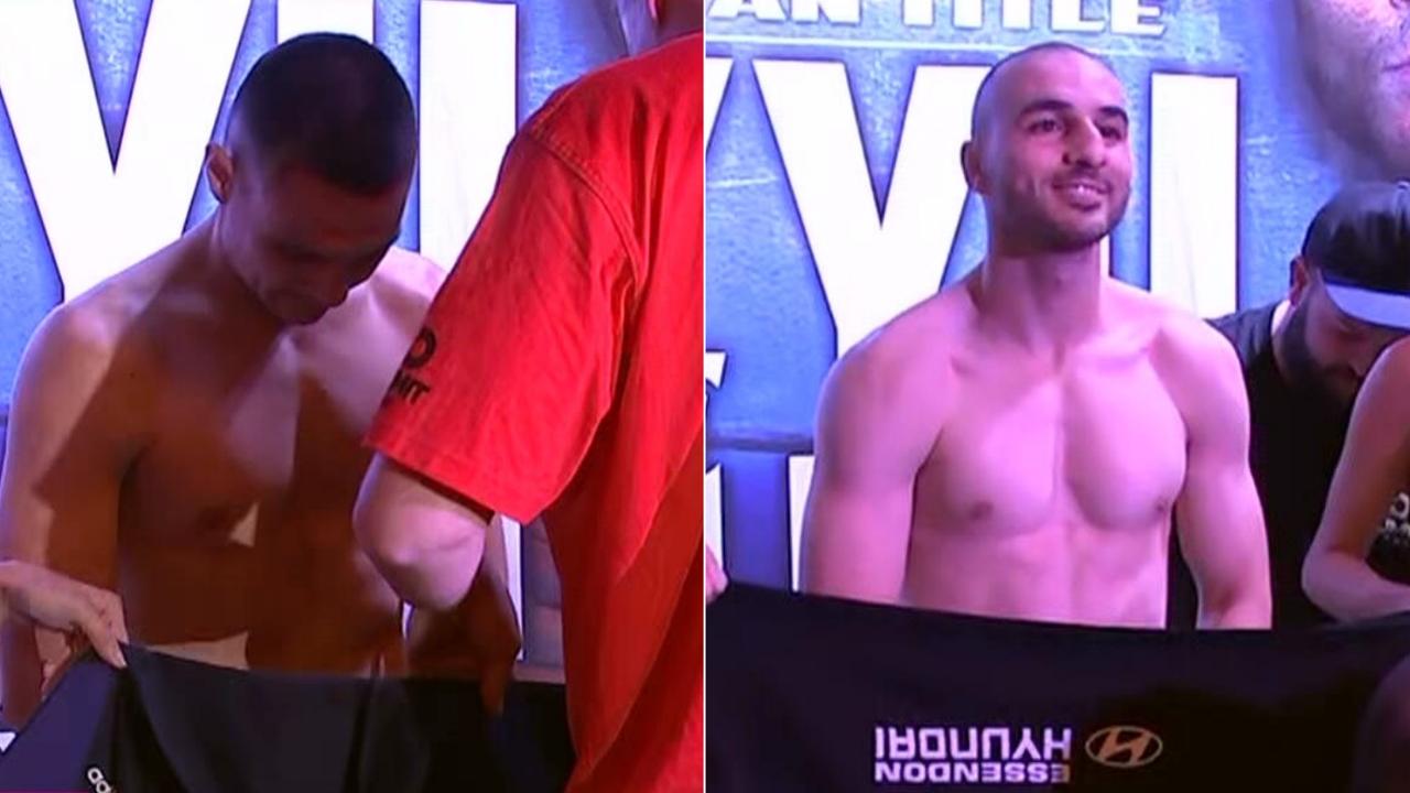 Tim Tszyu and Joel Camilleri make weight ... on the second attempt.