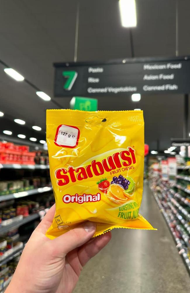 A Starburst product is back at Woolworths almost two years after the ranged was axed in Australia by its manufacturers. Picture: news.com.au/AngeEats