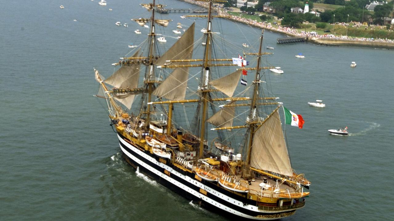 Italian sailing tall ship Amerigo Vespucci will be coming to Darwin next month. Picture: Supplied.