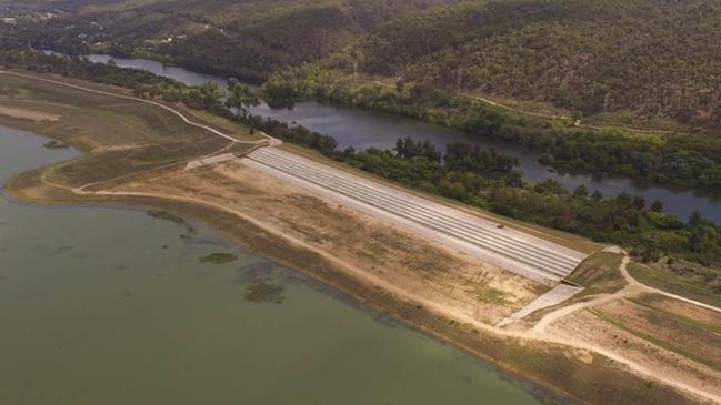 An aerial view of Penrith Lakes.