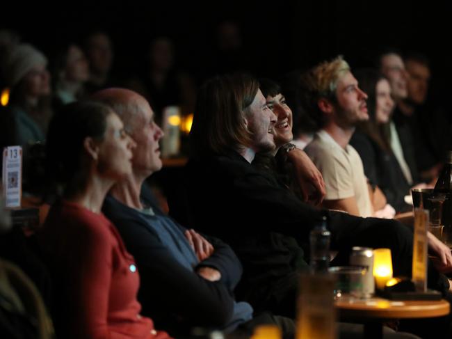 The Crowd adhered to COVID safety protocols and were seated during DMA's performance at The Factory Theatre in Marrickville. Picture: Jonathan Ng