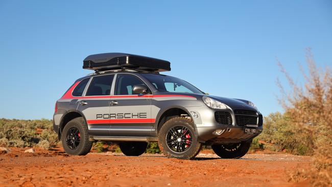 The Cayenne in Broken Hill prepped for a proper off-road adventure. Picture: Toby Hagon