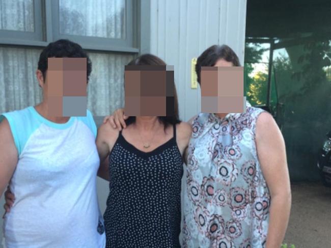 Betty (centre) and her daughter Raylene Colt (right) in a picture she posted on Facebook before her arrest last year.