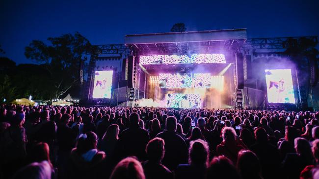 Shania Twain performing live in Botanic Park last December. Picture: AAP Image/Morgan Sette