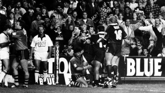 Coyne’s famous try doesn’t hold much weight in this situation. Photo: Jim Fenwick