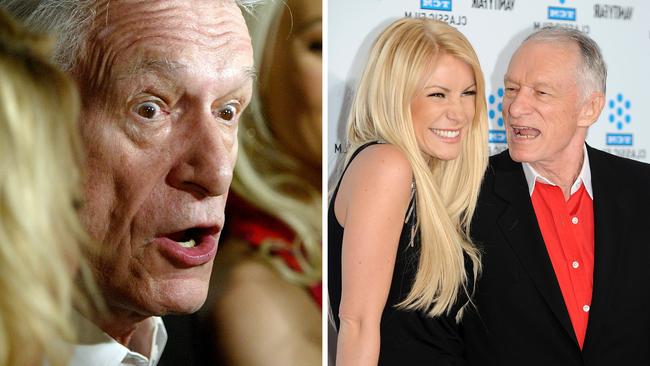 Hugh Hefner and his widow, Crystal.