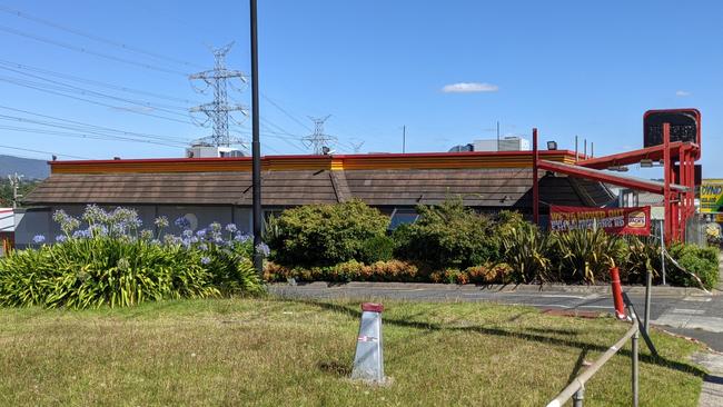 The abandoned Hungry Jacks restaurant on the corner of Maroondah Hwy and Heatherdale Rd, Ringwood. Picture: Kiel Egging.