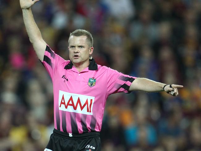 NRL 2013 RD25 Brisbane Broncos v Newcastle Knights - Chris James ref /