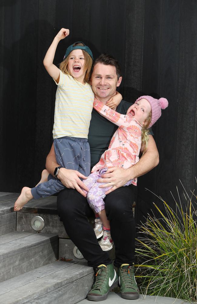 Patrick Dangerfield says Felicity is showing ‘some good early signs’ as a footballer. Picture: Alison Wynd